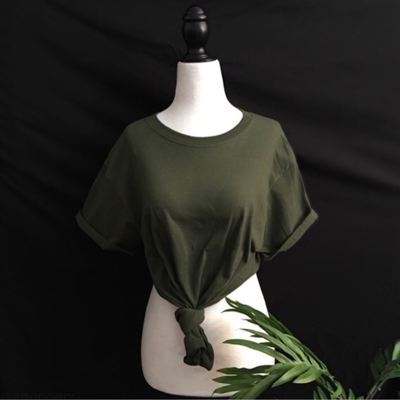 COPY - ✨NEW! olive knot top reworked tee✨ - Picture 1 of 1